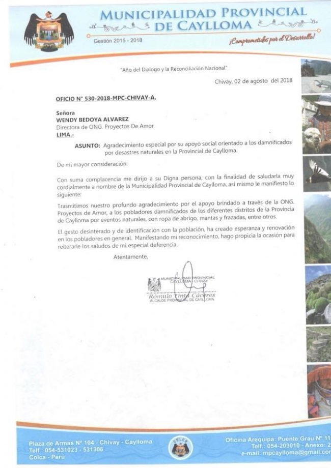 Proyectos de Amor Reconocimiento