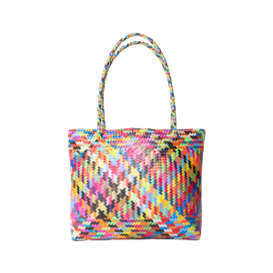 Bolso grande fondo azul con forro y broche 3